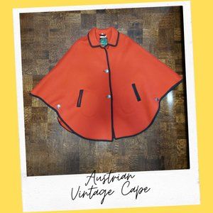 Austrian Red Vintage Cape